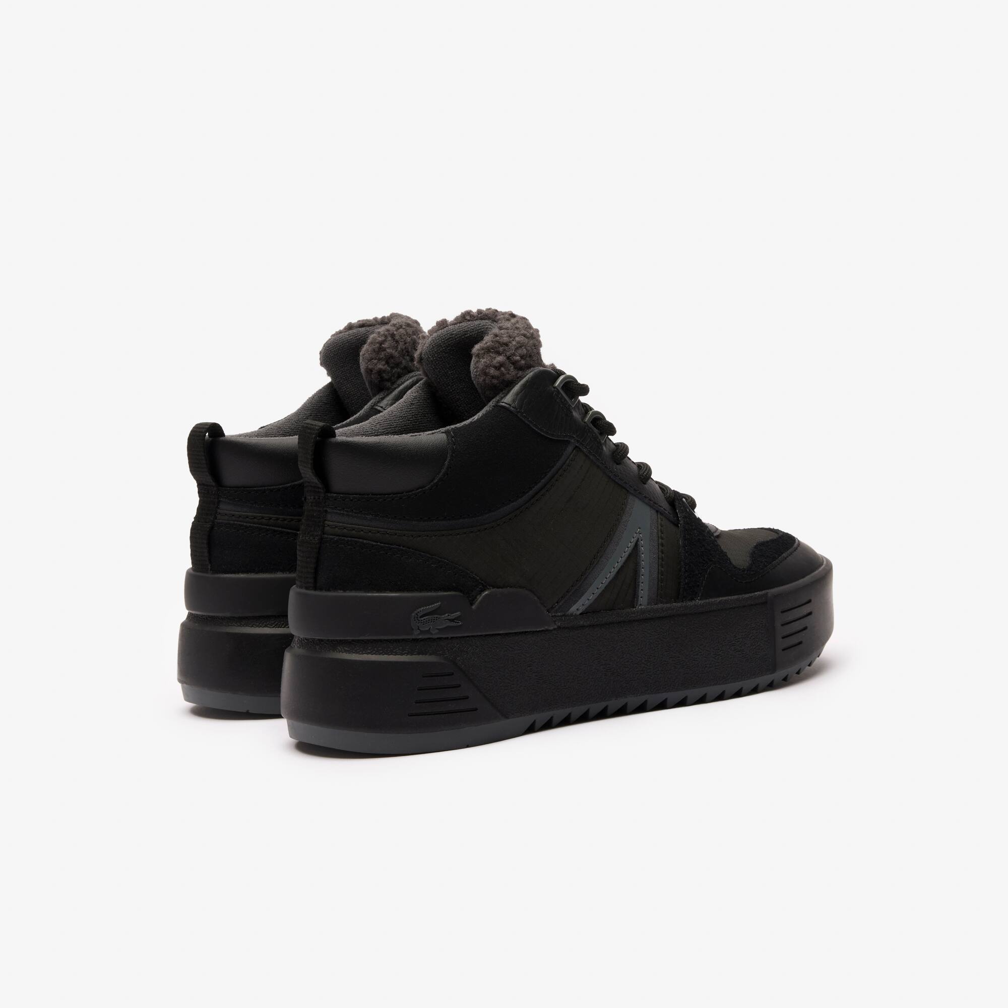 SneakerBoots L002 Winter Mid femme en cuir Outdoor - Noir - Lacoste - Femme