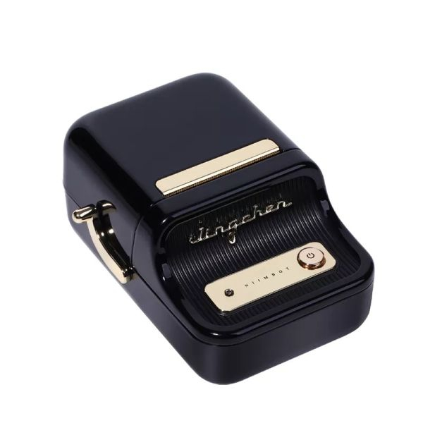 Mini Beschriftungsgerät Bluetooth Retro Etiketten Thermodrucker B21 Label Printer (iOS/Android) - Schwarz