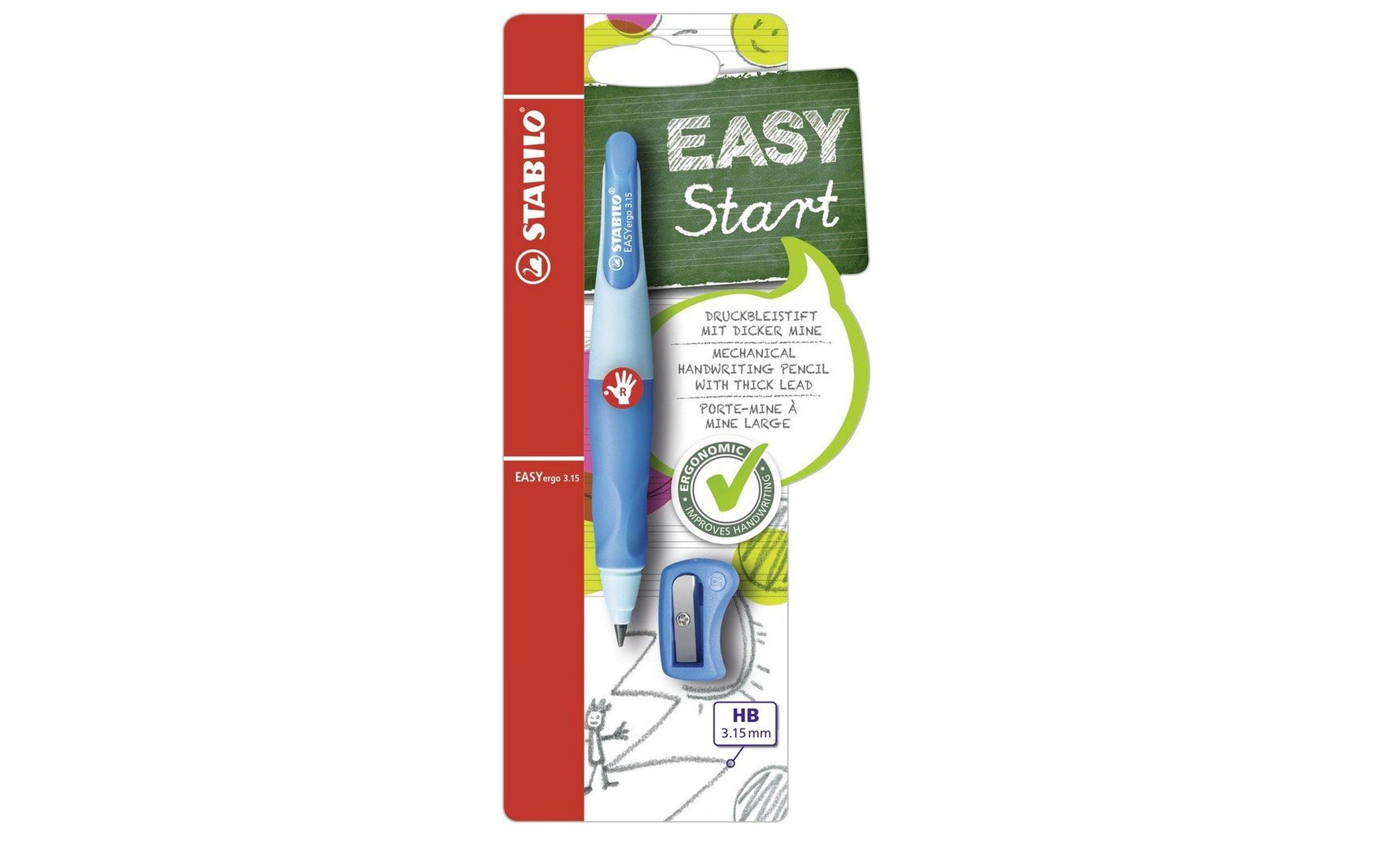 Minenbleistift EASYergo 3.15 Rechts, BlauErgonomischer Druckbleistift für Rechtshänder