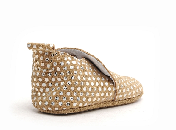 Bellamy chaussons bebe valentines tic pois marron