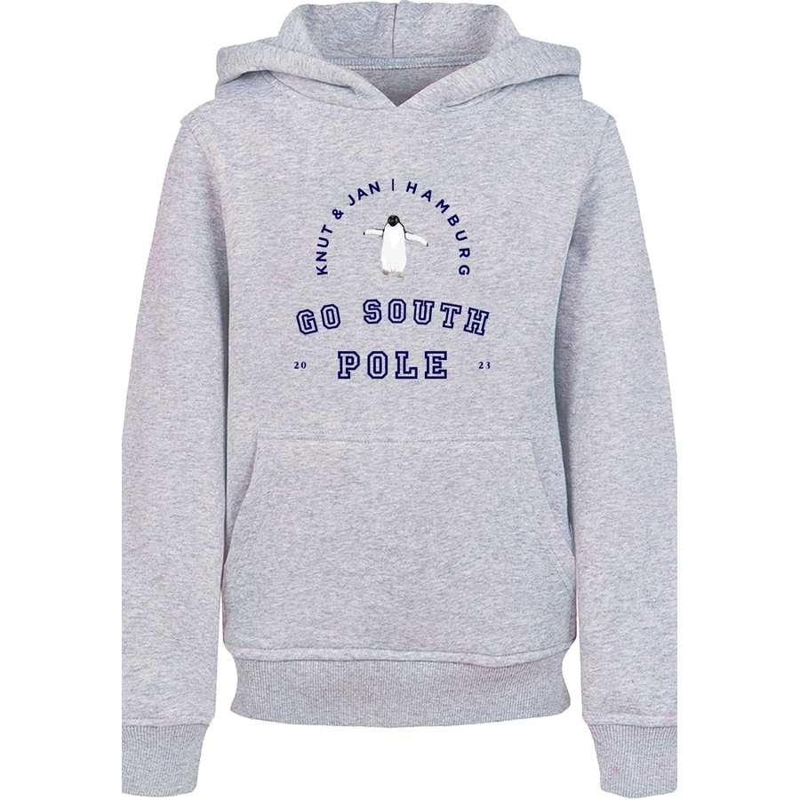 F4NT4STIC Hoodie Pinguin Knut & Jan Hamburg heather grey