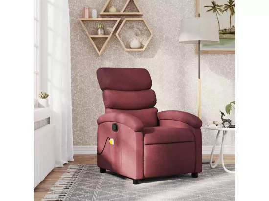 Fauteuil de massage inclinable Rouge bordeaux Tissu