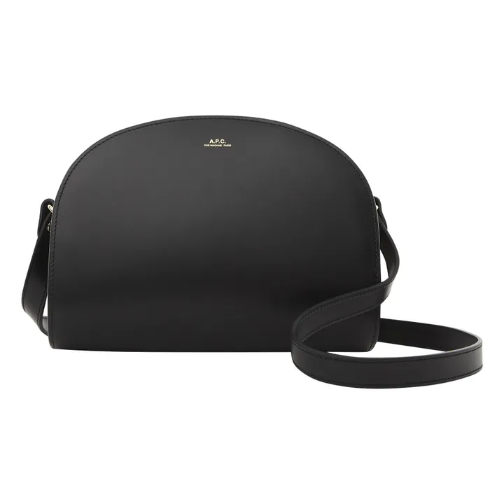 A.P.C. Sac Demi Lune Cuir Lisse | Noir