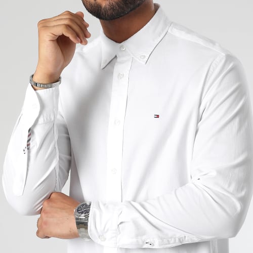 Chemise Manches Longues Core 1985 Flex Oxford 5037 Blanc