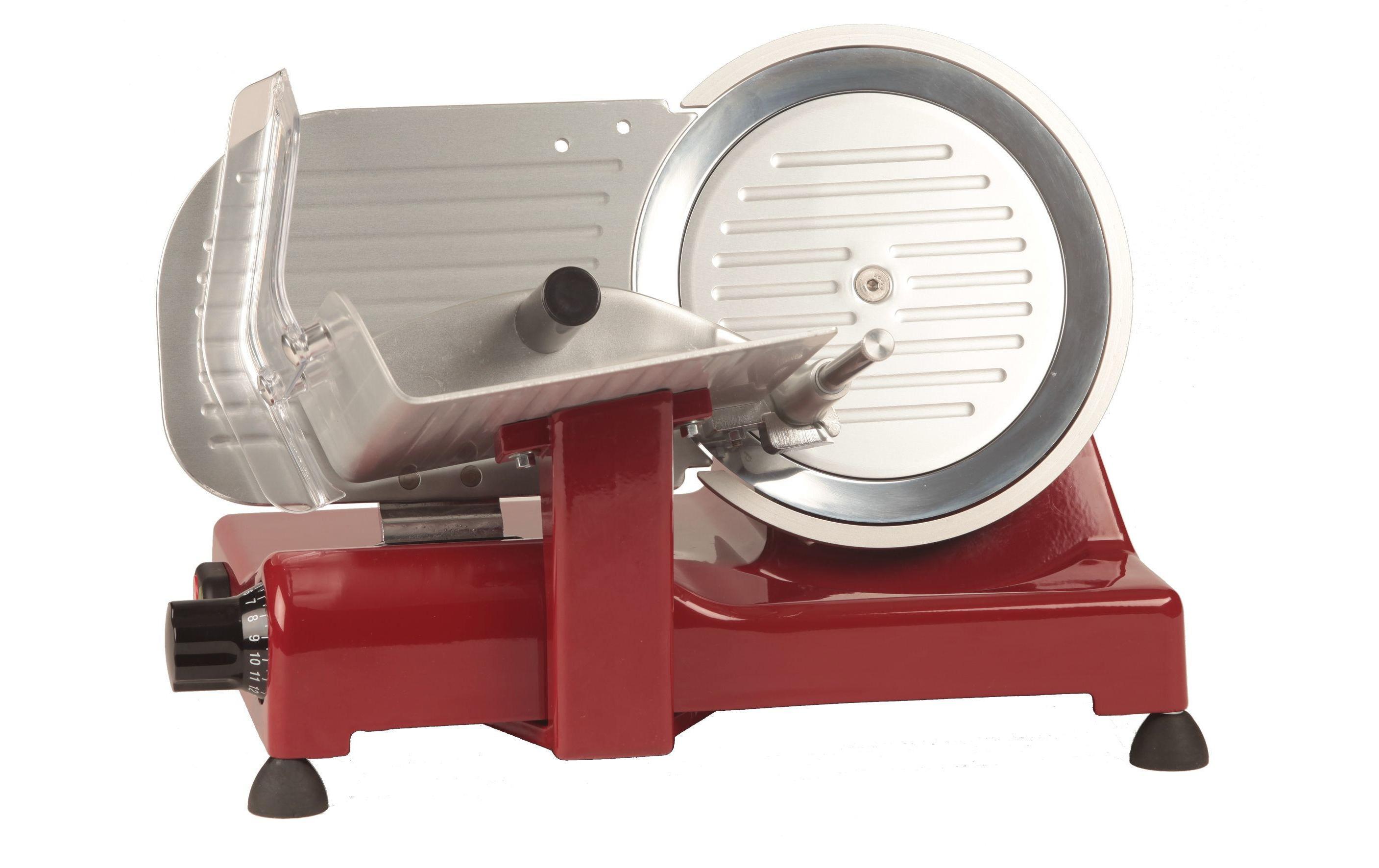 Schneidemaschine Lusso 25 GL Rot/Silber<br>Aluminium-Allesschneider in rot