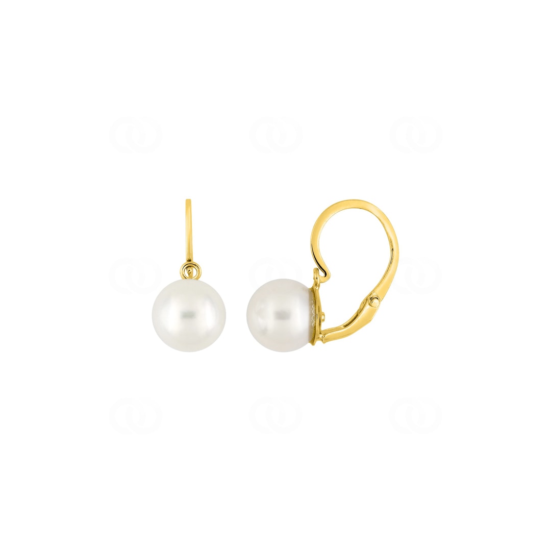 Ohrhänger 375/9 K Gelbgold mit Süsswasserzuchtperlen 7.0mm