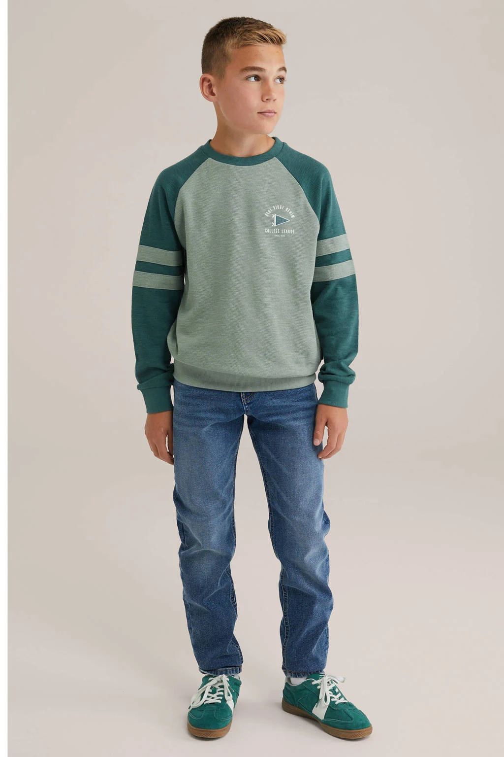 WE Fashion Blue Ridge sweater groen