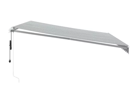 Auvent rétractable automatique anthracite et blanc 450x350 cm