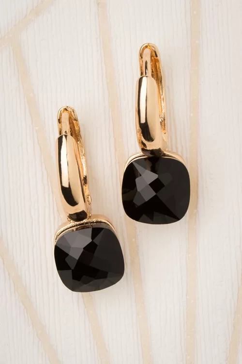 Day&Eve by Go Dutch Label Eleanor oorbellen in zwart en goud