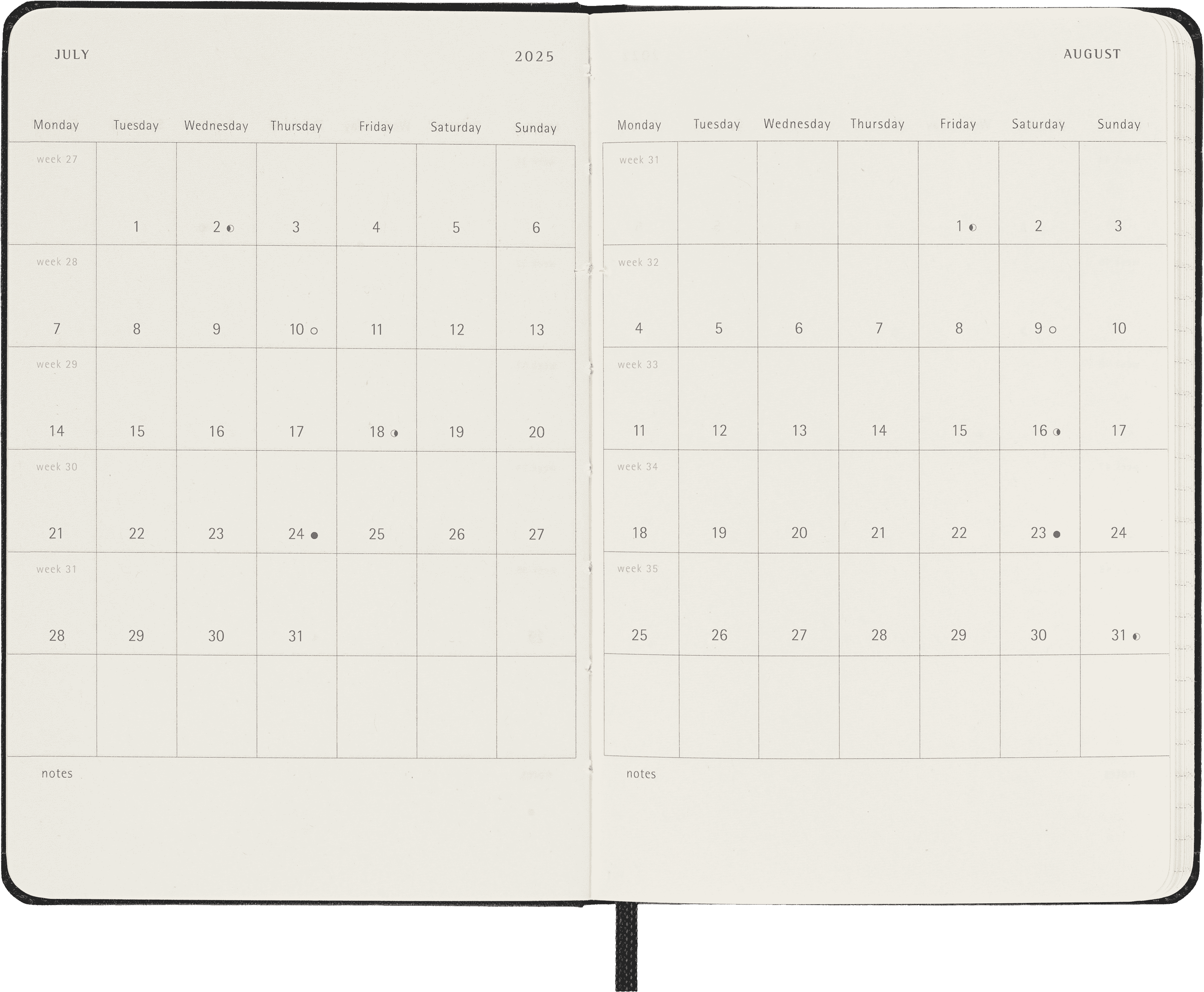 Classic Planner 2024/2025 Pocket Weekly horizontal, hard cover, 18 months
