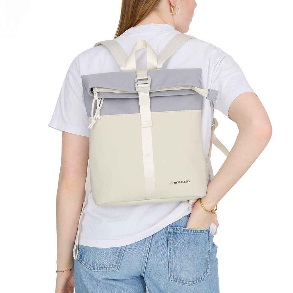 New Rebels Ferron Los Angeles Rolltop Backpack Mini Beige