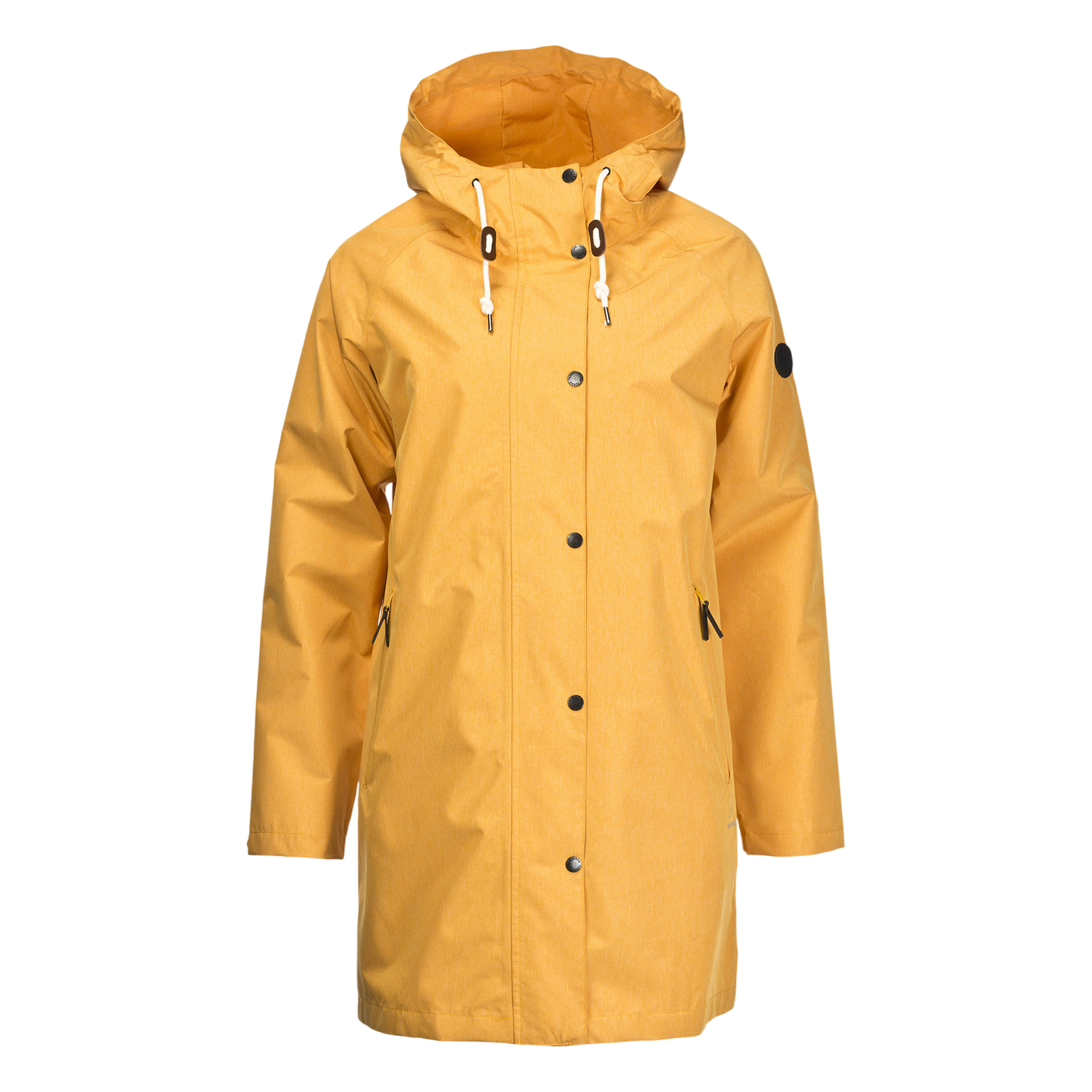 Frauen Regenmantel Travelcoat golden yellow mélange