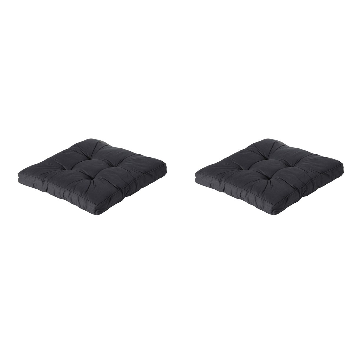 Madison Basic black Zitkussen - Set van 2