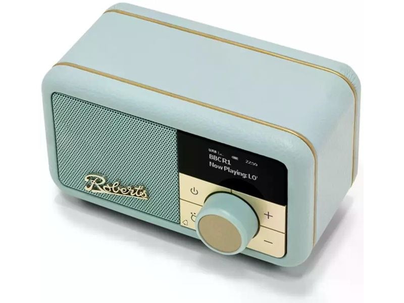 Roberts DAB  Radio Revival Petite 2 Duck Egg Blue UKW- und DAB-Radio mit Bluetooth und Weckfunktion