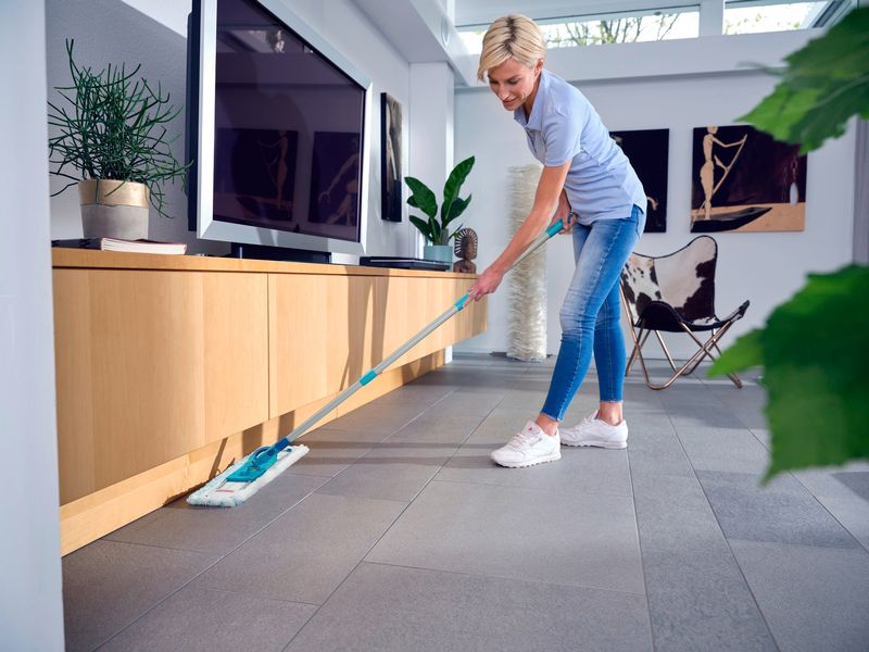 Leifheit Bodenwischer Profi Compact Set Wischtuchpresse mit Wischmopp