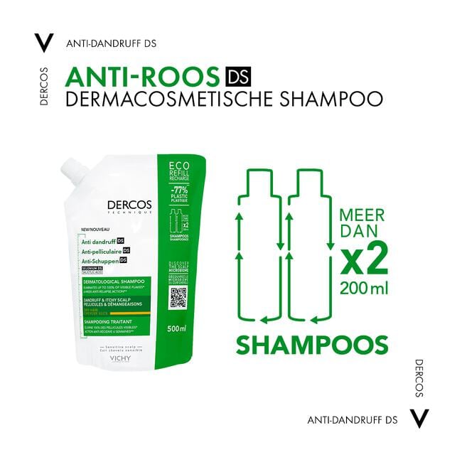 Vichy Dercos Anti-Roos Shampoo Droog Haar Refill 500 ML