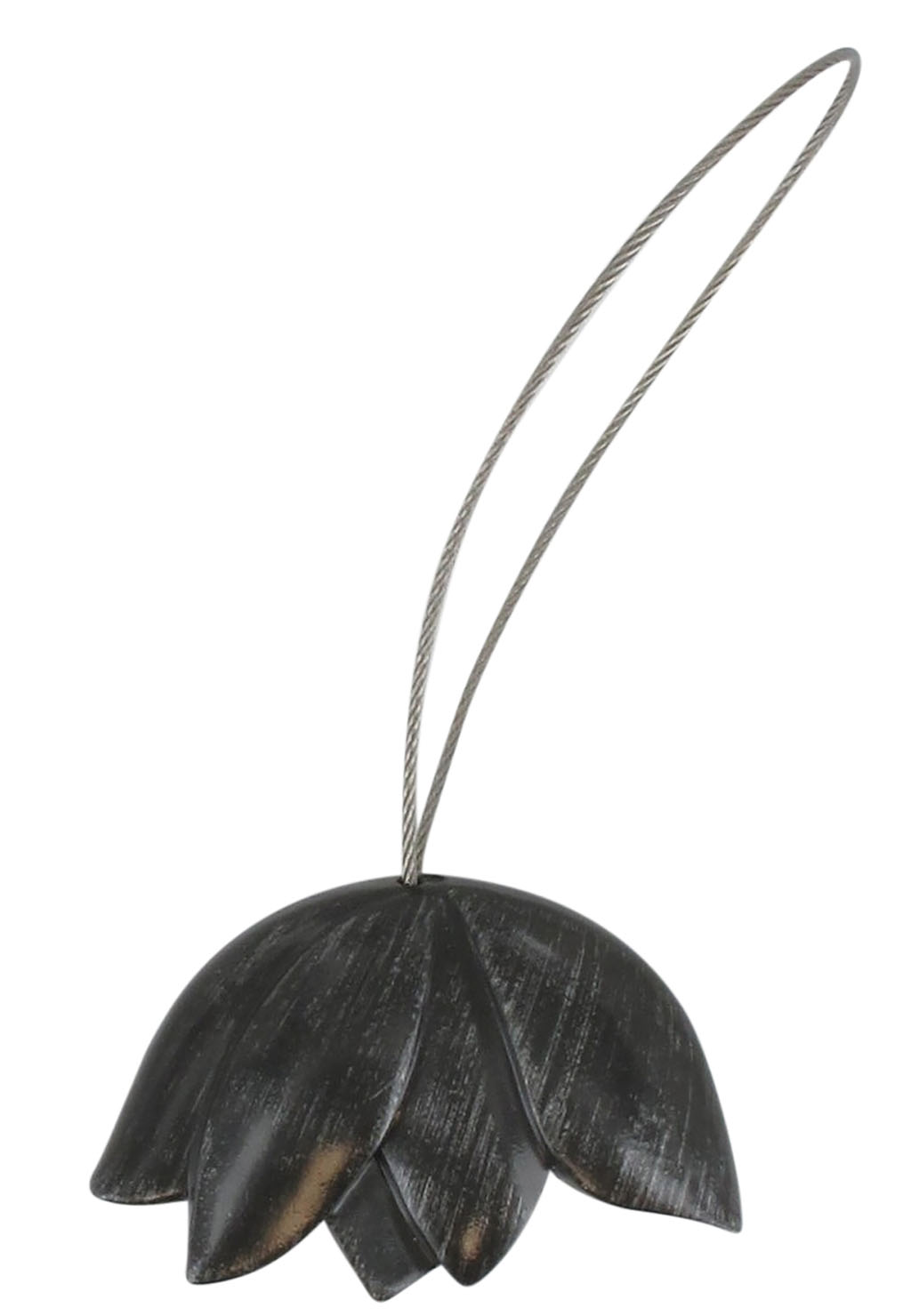 Embrasse aimantée résine TULIPE noir argent