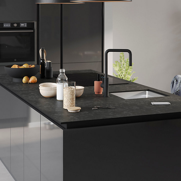 Lot de 2 embouts de rails pour colonne noir Caraway Innovo GoodHome