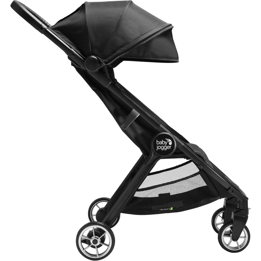 baby jogger Buggy City Tour 2 Pitch Black inklusive Sicherheitsbügel und Wetterschutz