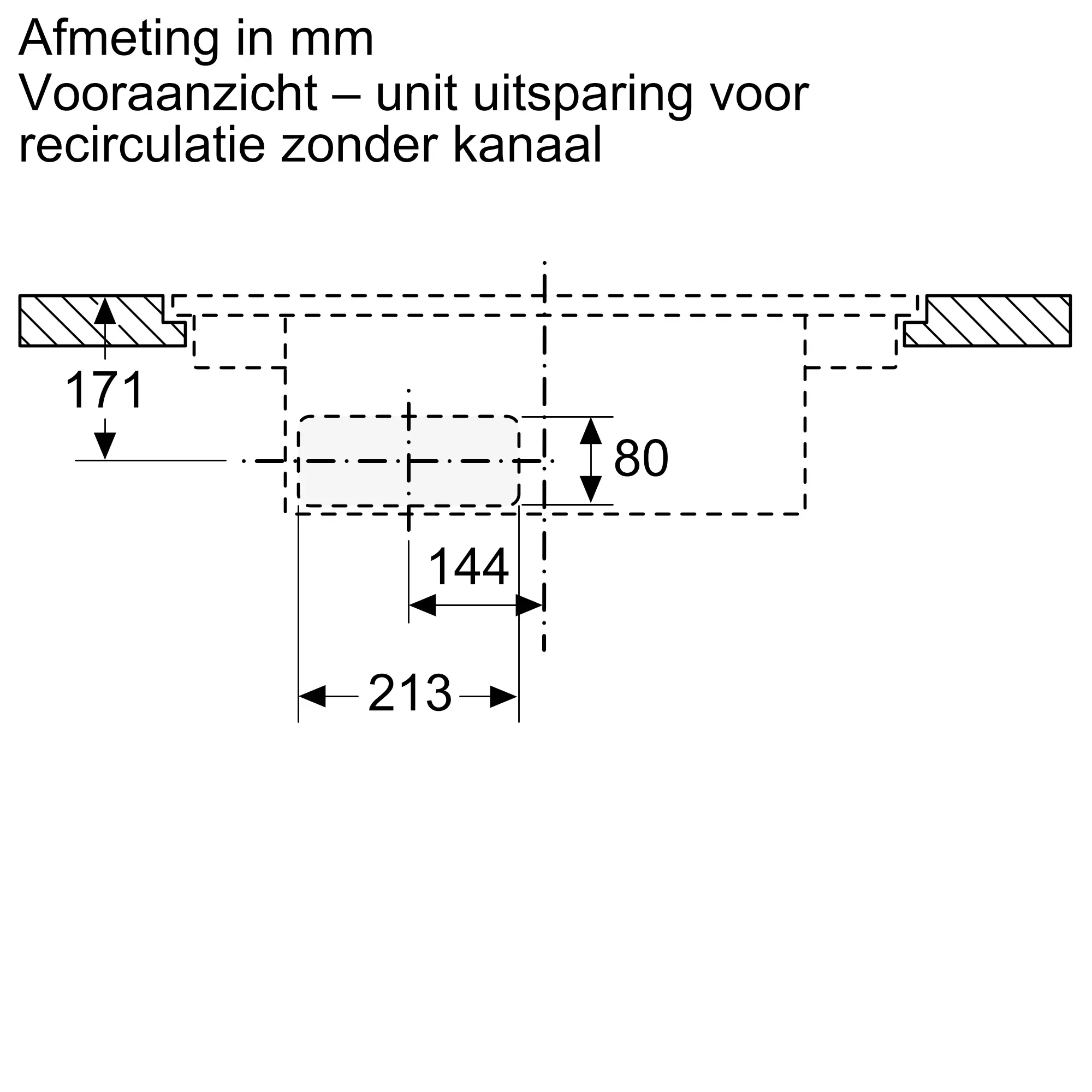 Serie 6 Inductiekookplaat met afzuiging 80 cm verzonken montage