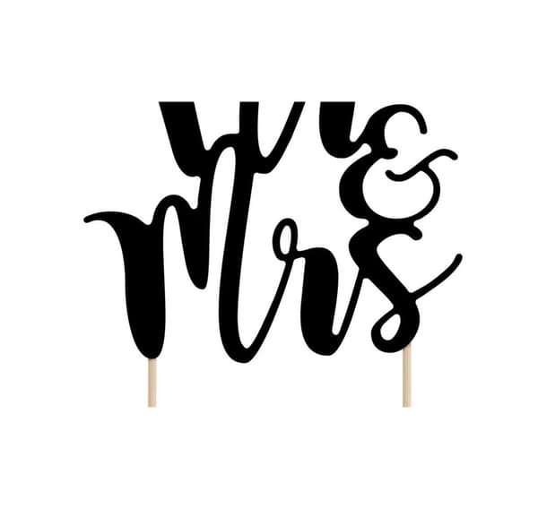 Kakedekorasjon 'Mr&Mrs black'