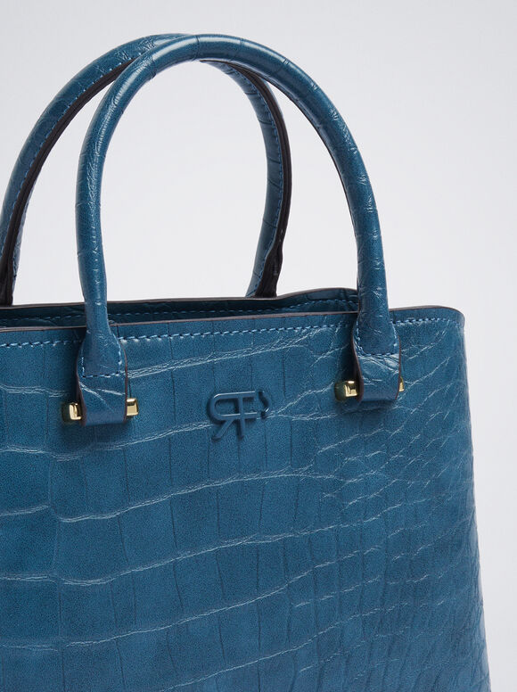 Bolsa urbana com estampa animal - Azul