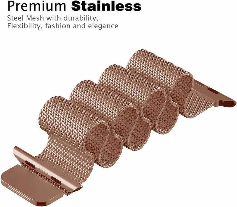 Apple - Milanese Band - Rosé Goud - Voor Apple Watch