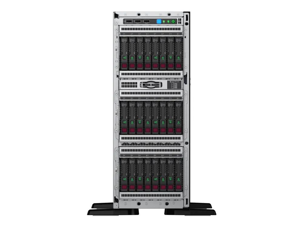 HPE ProLiant ML350 Gen10 Base - Server - tower 4U - 2-vejs - 1 x Xeon Silver 4208 / op til 3.2 GHz - RAM 16 GB - SATA/SAS - hot-swap 2.5