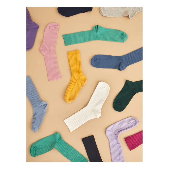 SMALLABLE BASICS Pack De 2 Chaussettes Coton Bio Sage & Heather Grey