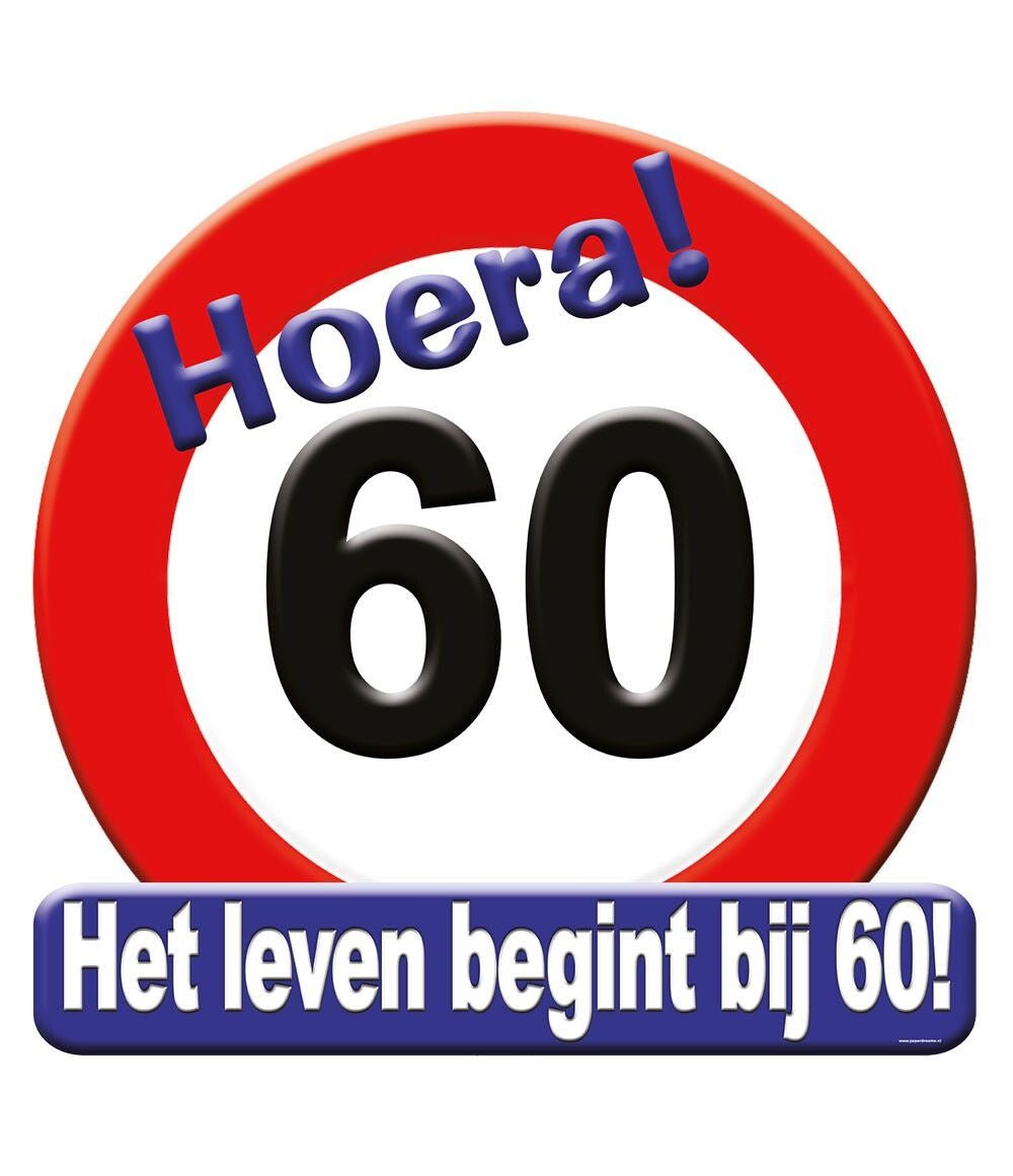 Deurbord 60 Jaar Verkeersbord 50cm