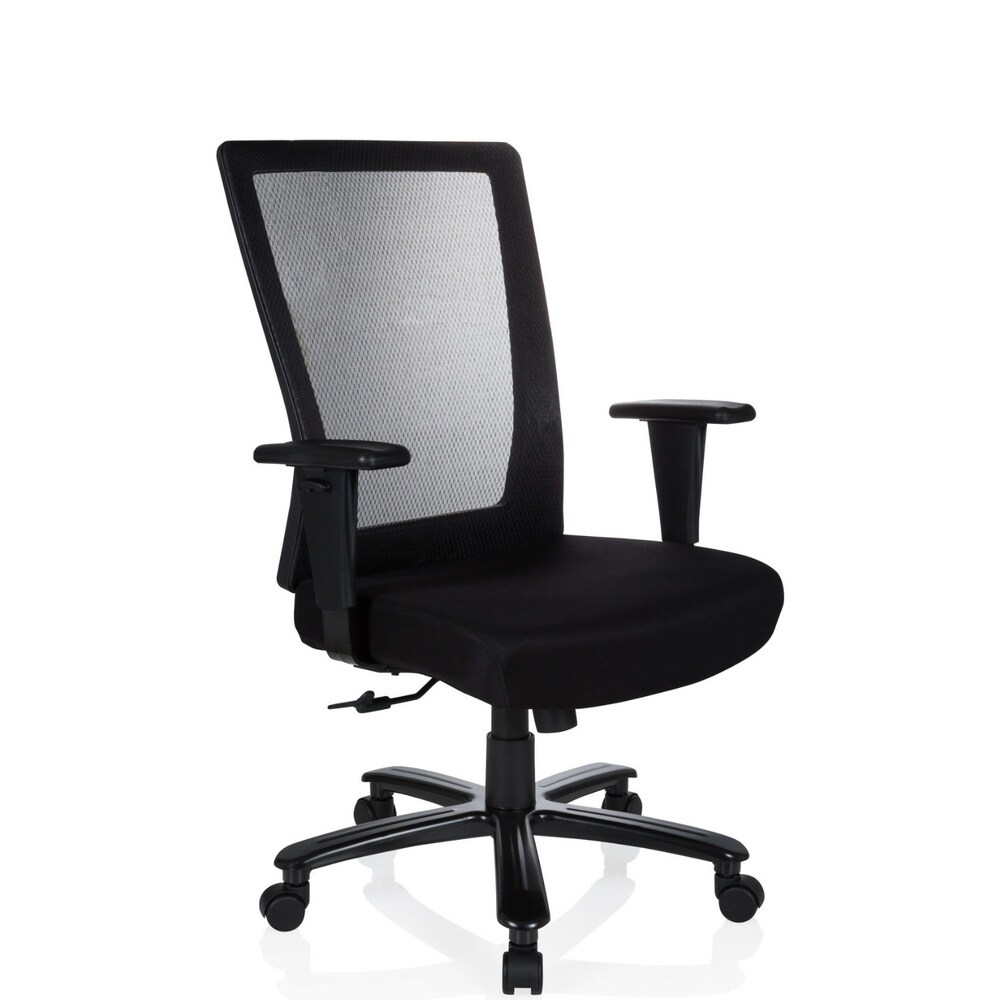XXL Drehstuhl XXL EXTENDER Stoff/Netzstoff mit Armlehnen (höhenverstellbar) hjh OFFICE