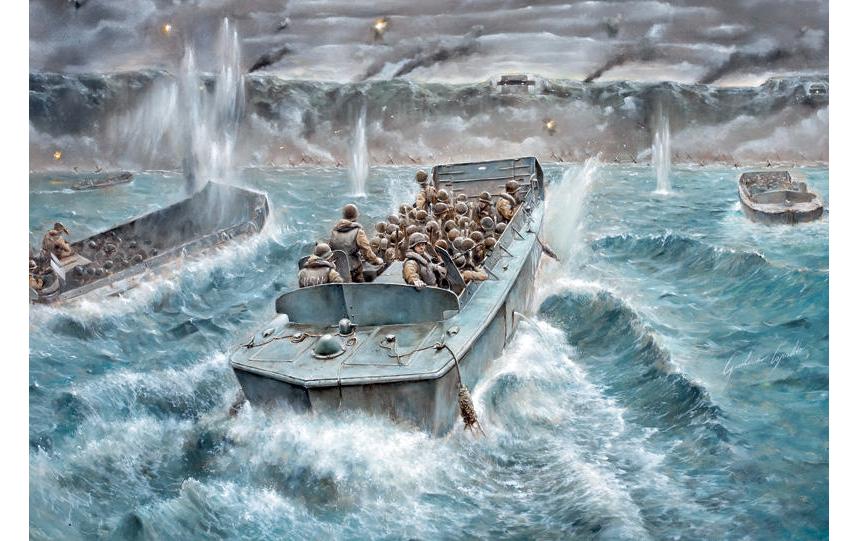 Bausatz LCVP with US Infantry 1:35Kunststoff Modellbausatz
