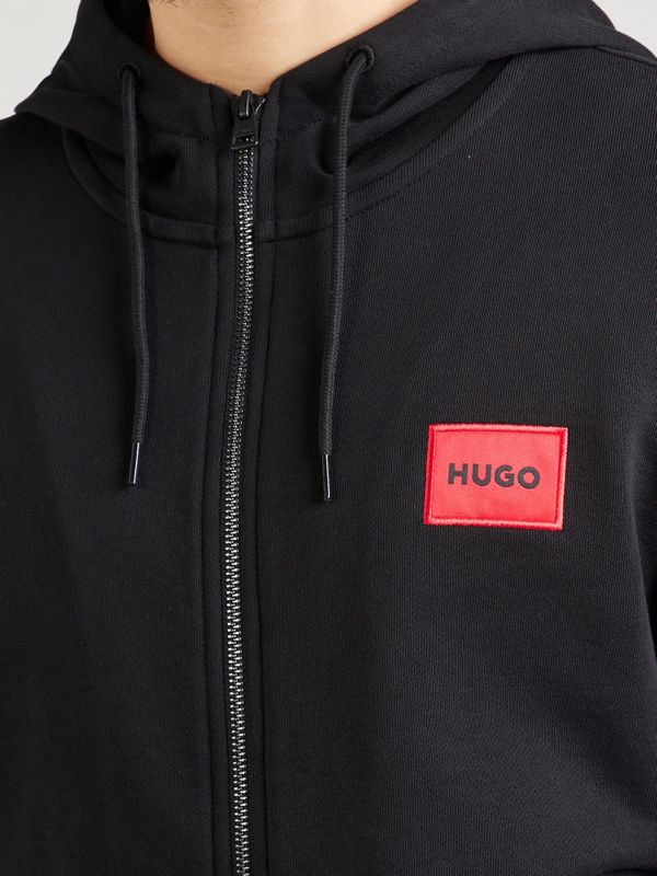 Hugo Boss Sweatshirt met Ritssluiting - Zwart - 100% Katoen