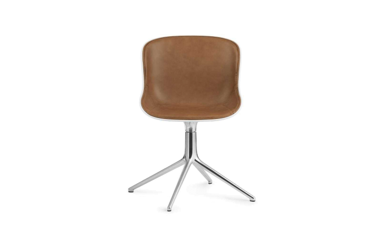 Normann Copenhagen Hyg stoel front upholstery met swivel onderstel Olijf Synergy
