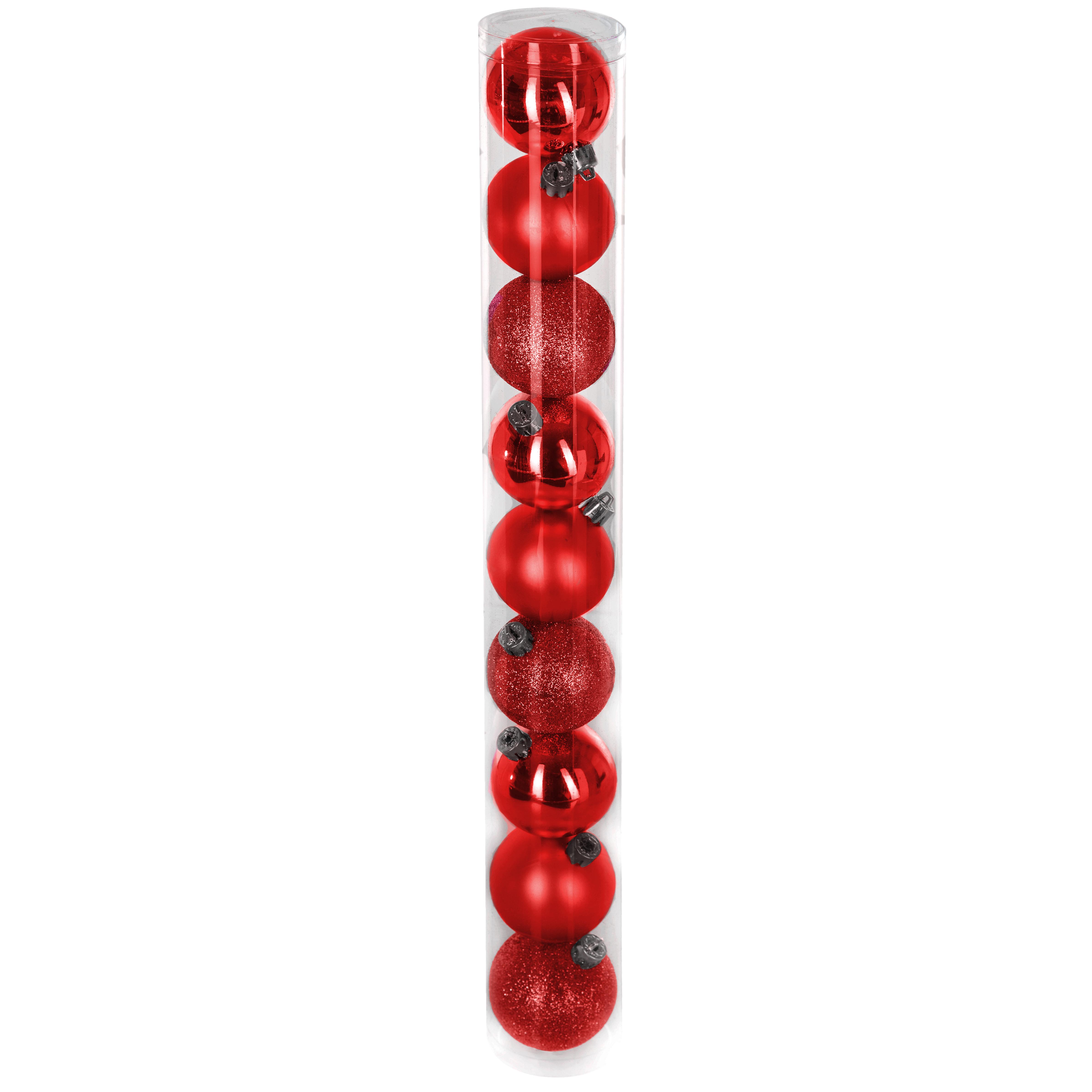BOULE DE NOEL 60MM X9 PIECES ROUGE