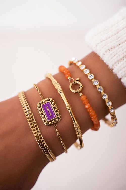 Bold Spirit armband paarse amour bedel