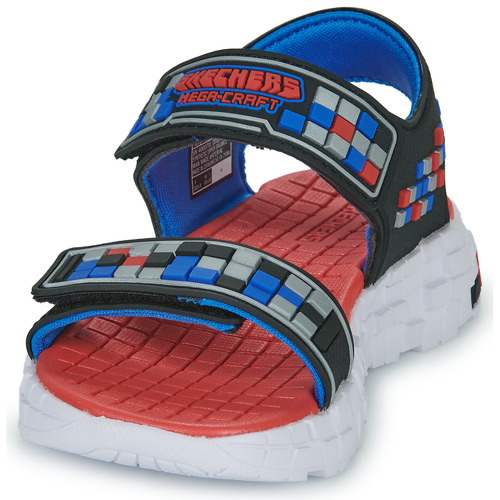 Skechers - CUBOSANDAL - Noir / Bleu / Rouge