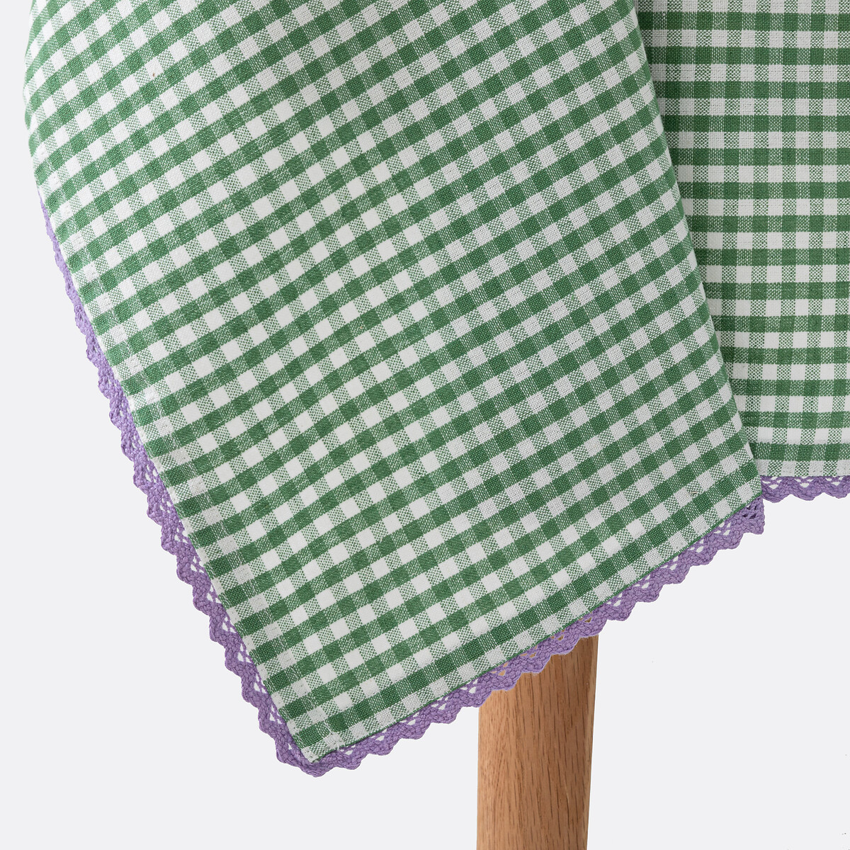 LA REDOUTE INTERIEURS<br>Toalha de mesa com estampa vichy, tingida em algodão/linho tecido Trattoria
