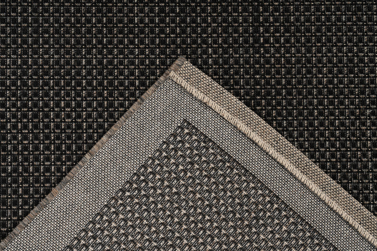 Outdoor-Kurzflorteppich SPLASH 100 - anthrazit-schwarz - 80x150 cm