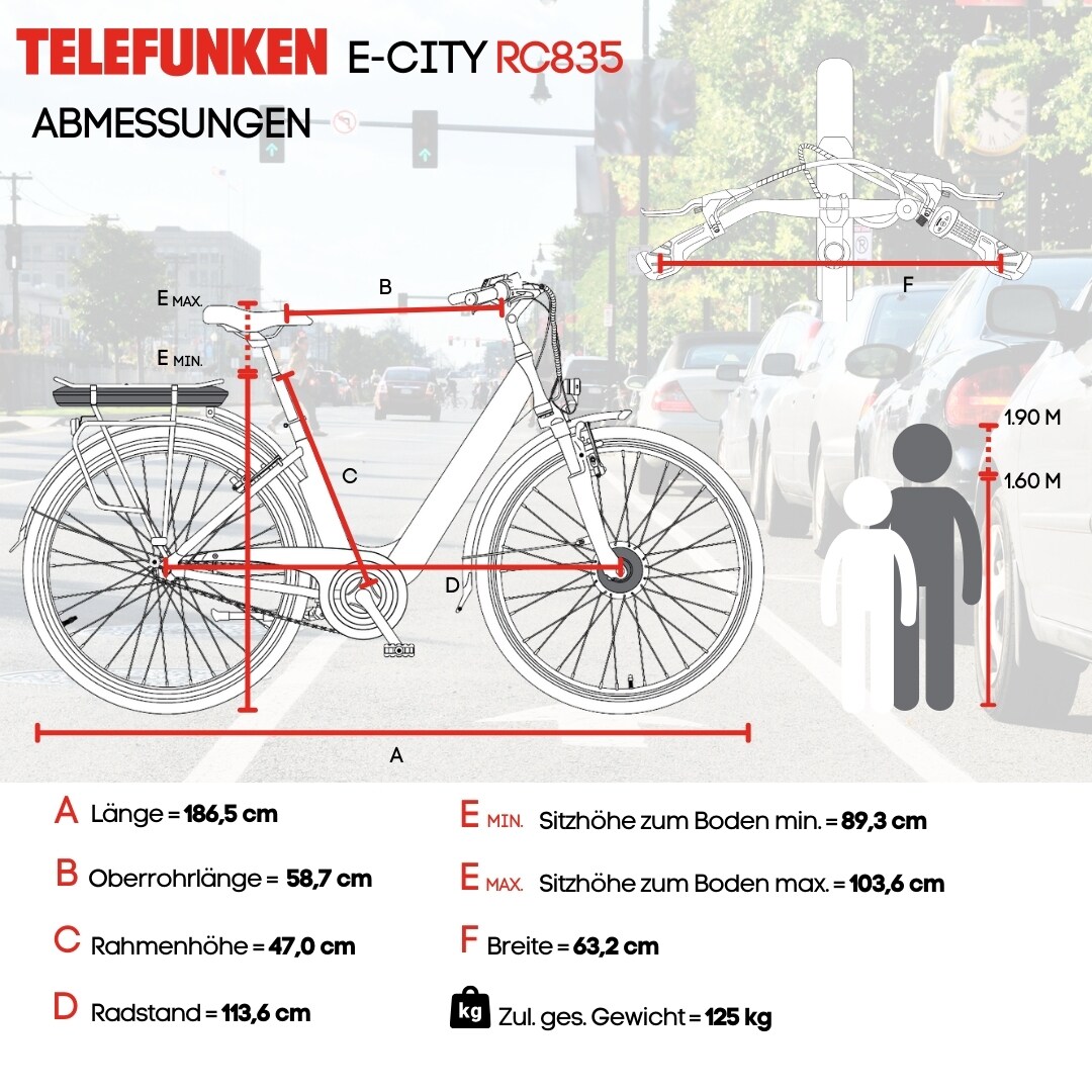 TELEFUNKEN RC835 E-City-Bike 28