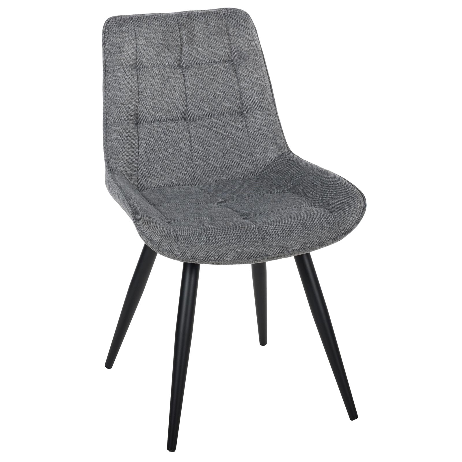 Polsterstuhl - kieselgrau-schwarz - 85 cm hoch