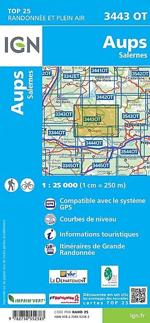IGN - TOP25 3443OT AUPS SALERNES 1 25 000