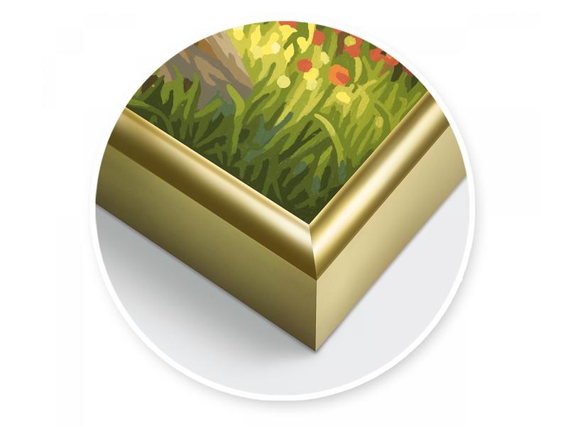 Schipper Zubehör Alurahmen Gold 40 x 50 cm Dezenter Bilderrahmen ohne Glasscheibe