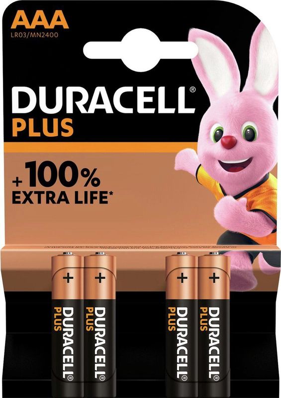 Duracell - MN2400 - Alkalinebatterijen - AAA - 4 Stuks