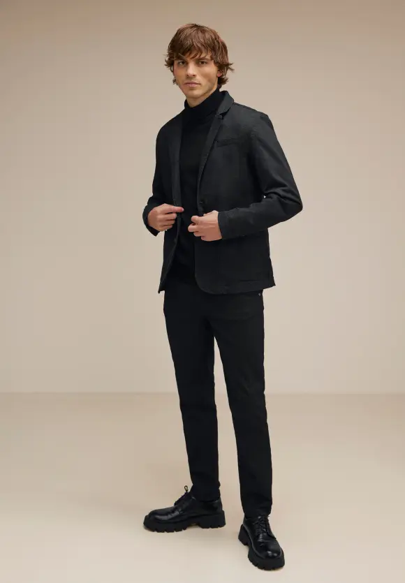 Garment dye Blazer - Black