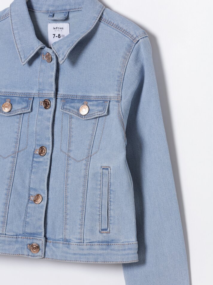 Jaqueta jeans básica - Azul claro