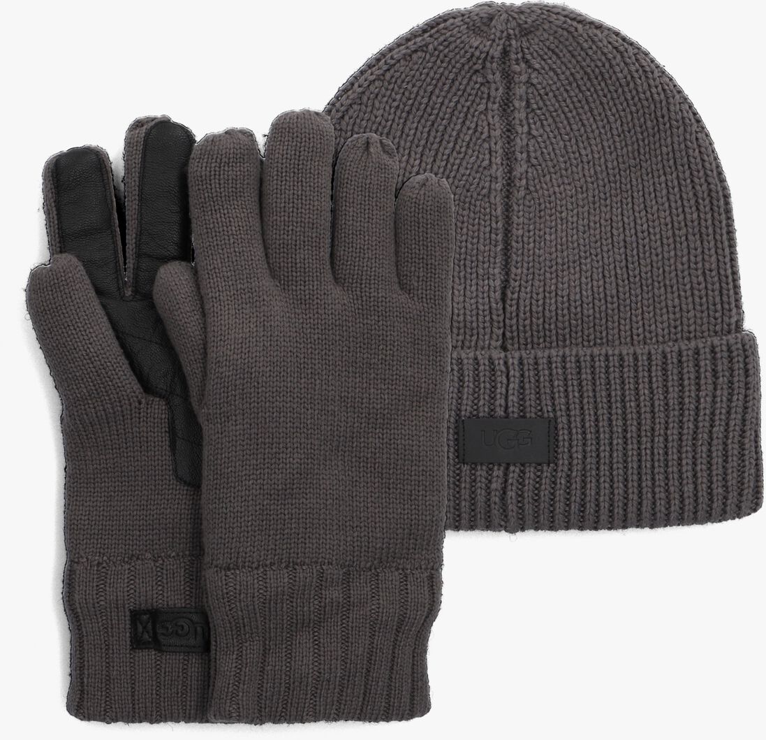 grijze ugg handschoenen knit beanie with glove set