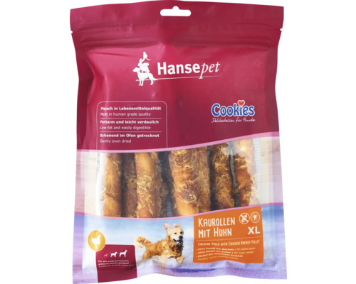 Hansepet Hondensnack Kauwrolletjes met Kip XL 450g Kauwartikel