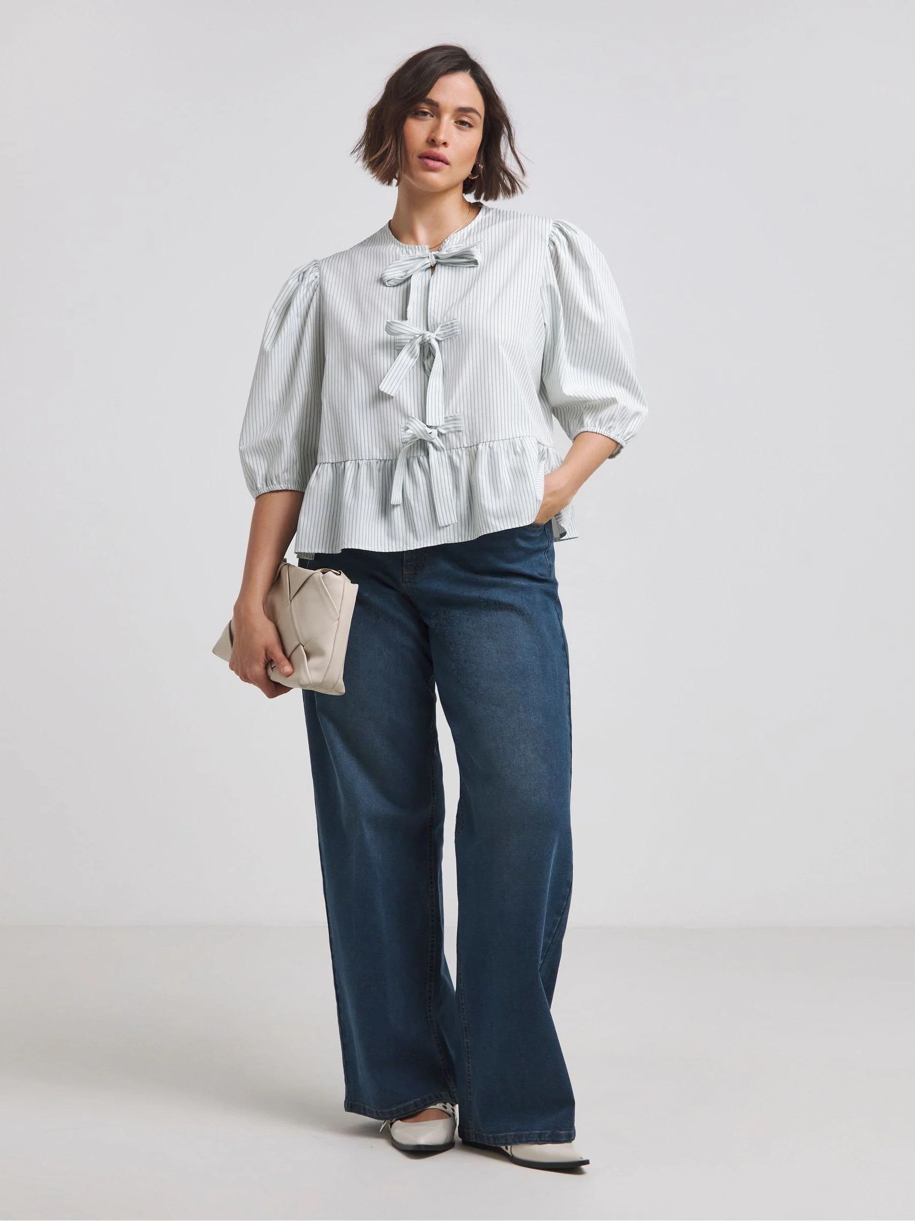 Donkerblauw - Simply Be 24/7 jeans met wijde pijpen