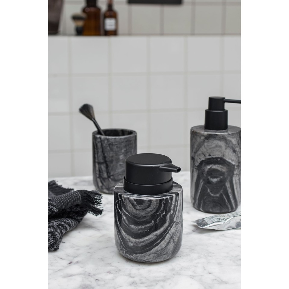 Mette Ditmer - MARBLE sæbedispenser, lav - Sort